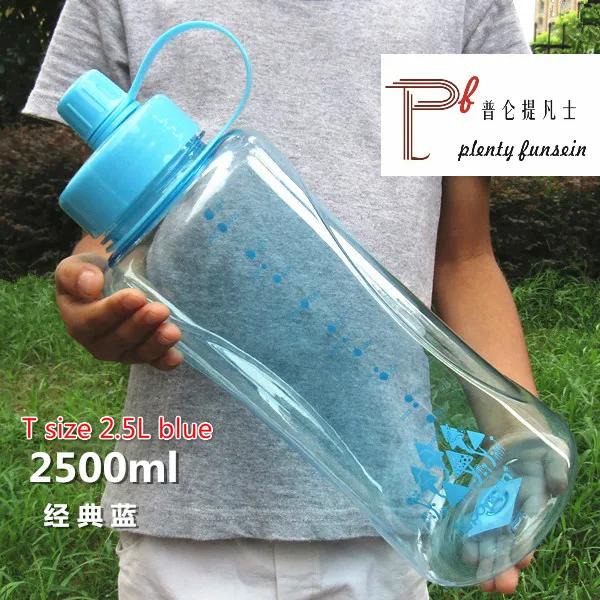 T size 2.5L blue Лидер продаж, супер большая емкость, компактный портативный чайник для воды, пластиковая бутылка для чая, напитков, 1.5L/2L/2.5L/3L - Цвет: T size 2.5L blue