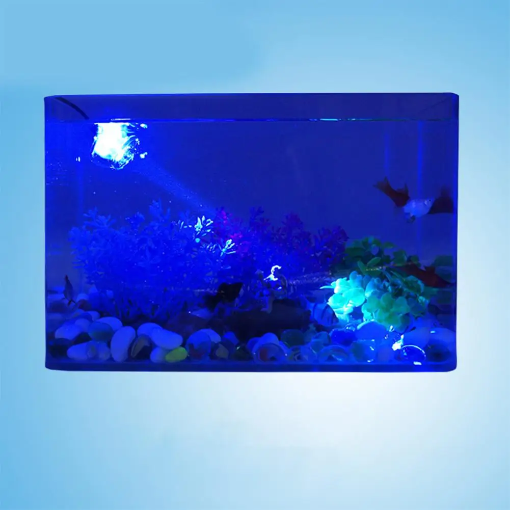 blue Kuulee LED Diving Spotlight for Aquarium Fish Tank Decor Lighting EU Plug 110-240V - Цвет: blue