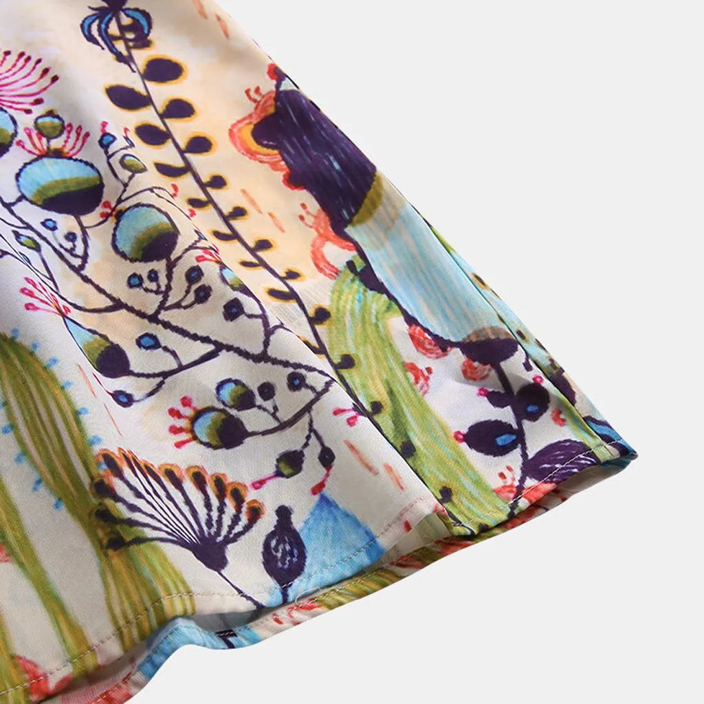 

Fashion Summer Maxi Dress Women's Printed Sundress Casual Short Sleeve Dress Female High Waist Robe Femme Plus Size Vestidos
