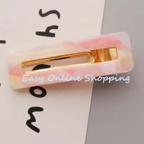 Новинка 2019 женские прямоугольные зажимы для волос в виде водной капли жестяная