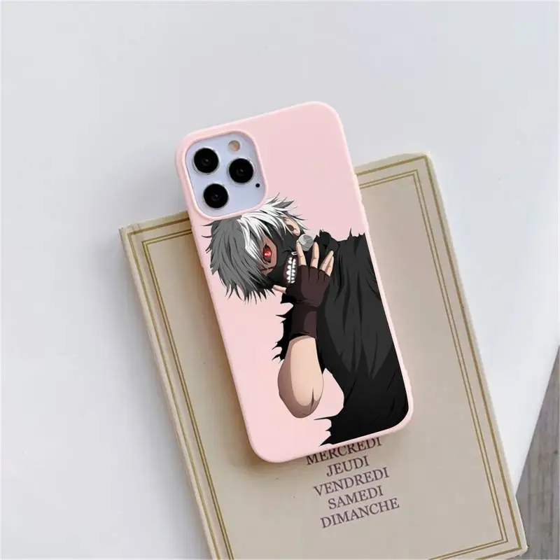 

Tokyo Ghoul Phone Case Pink Candy Color for iPhone 11 12 mini pro XS MAX 8 7 6 6S Plus X SE 2020 XR