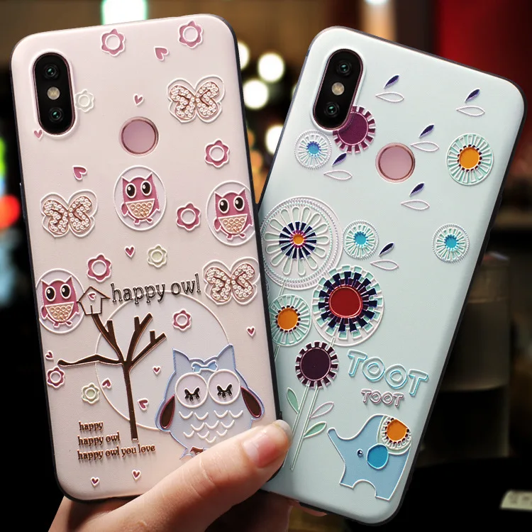 3D рельефный чехол для Xiaomi mi 9 SE 8 Lite Pro 6X A2 5X A1 5 6 чехол матовый Силиконовый мягкий чехол для Red mi Note 8 Pro 7 5 Plus Funda