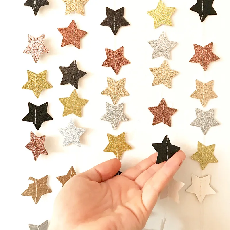 7*7/набор настенная бумага звезда гирлянды 3 м Длинная цепочка на день рождения