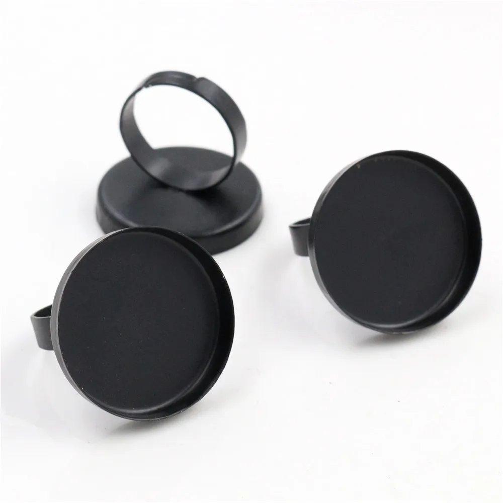 25 мм 5 шт. с черным покрытием 3 стиля латунные регулируемые настройки кольца