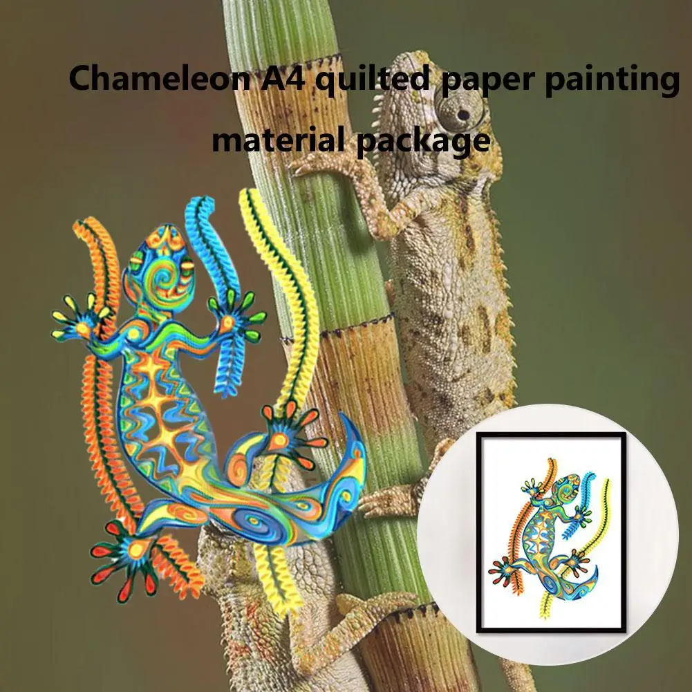 Сделай Сам сова хамелеон картина из бумаги рукоделие A4 3d набор инструментов для