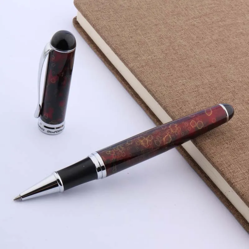 Металлическая шариковая ручка Jinhao 750 с темно-красным ледяным цветком | Канцтовары