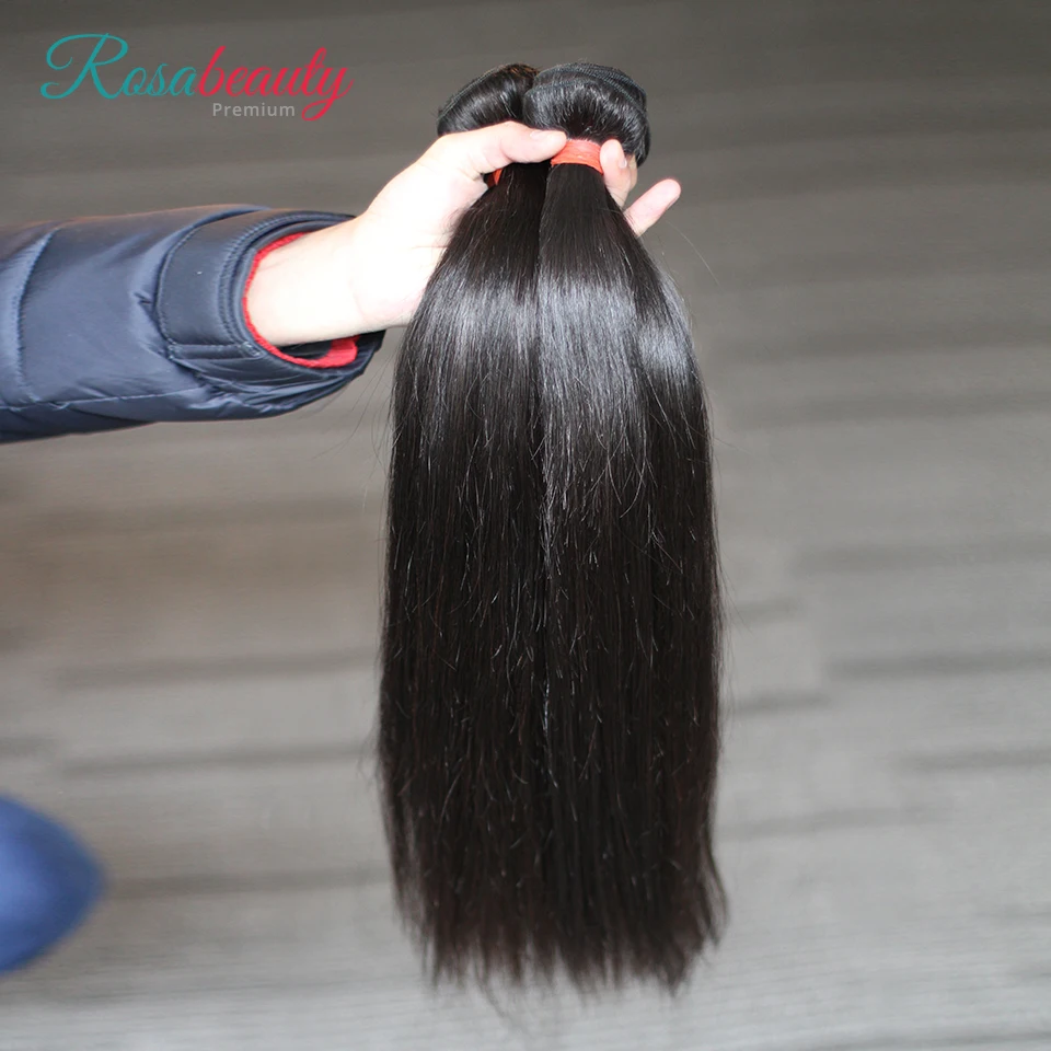 Rosabeauty, 8-28 дюймов, Продукты для волос, малазийские девственные волосы, прямые, 3 пряди/Лот, натуральный цвет, человеческие волосы, пряди
