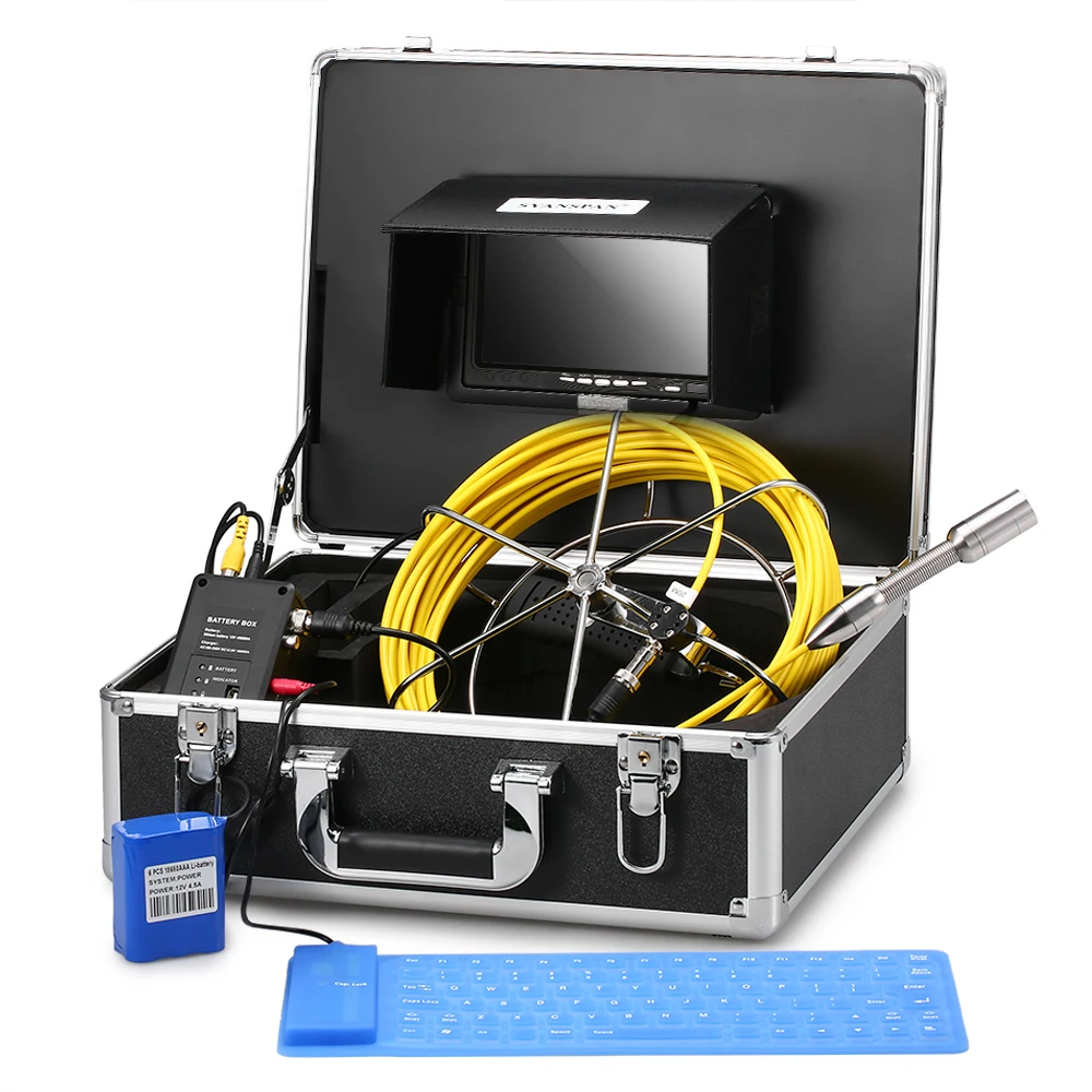 Система наблюдения за сливной трубой канализационная камера 12 светодиодов