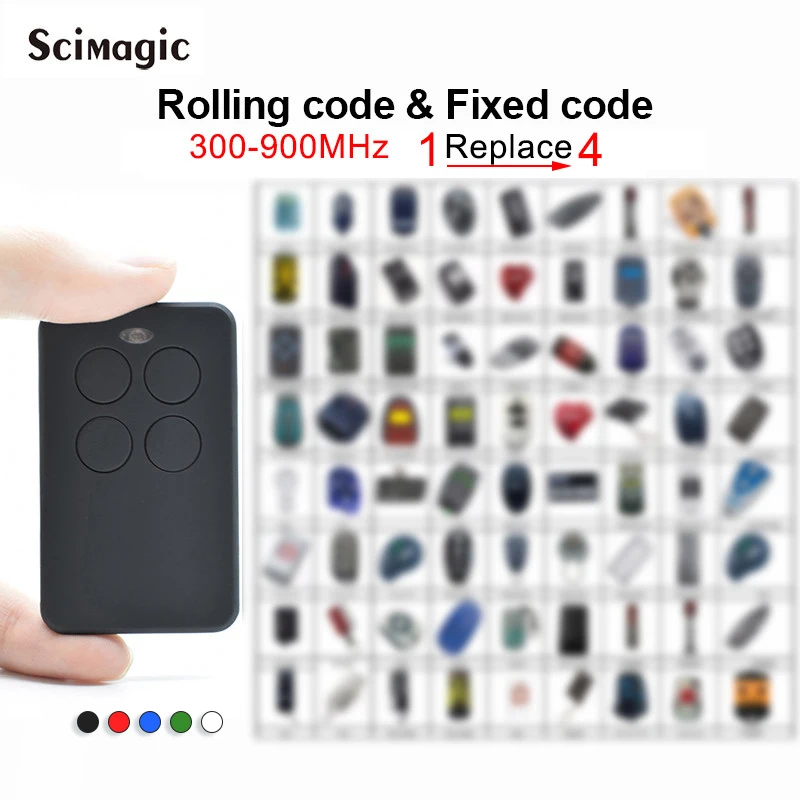 

Multifrequency 300-900MHz Auto Scan Garage Door Remote Control Duplicator Gate Opener 433 868 MHz Fixed&Rolling Code Transmitter