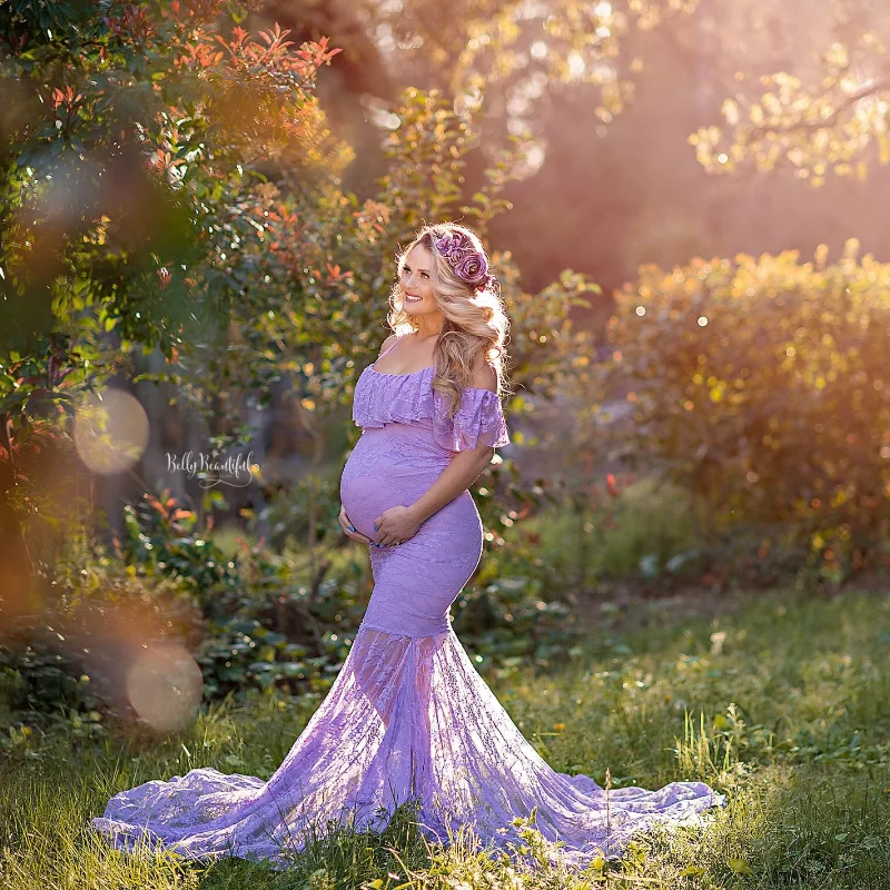 Плиссированное Платье для беременных фотосессии Макси платье женщин элегантное