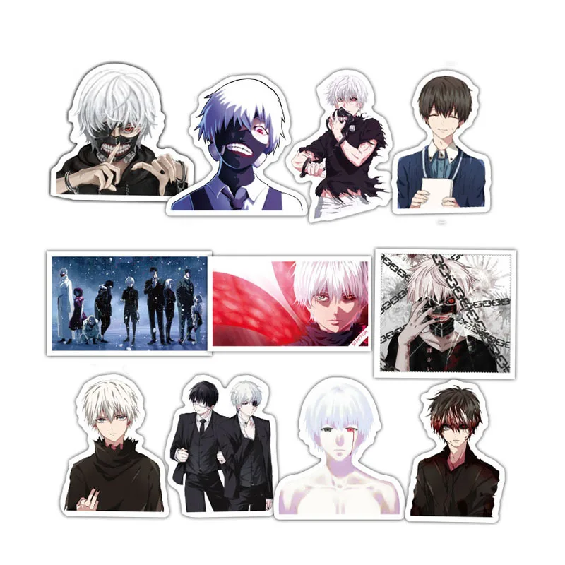 

50 Pcs/lot Tokyo Ghoul Classic Anime Stickers for Car Laptop Luggage Skateboard Bicycle Pvc Waterproof Decal Cartoon Sticker