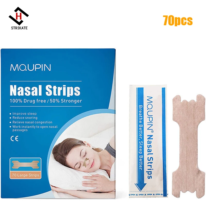 

70 шт./кор. проще лучше дыхание носовые полоски против храпа сна находится лучше дыхание прямо здравоохранения, большие размерыы 66*19 мм