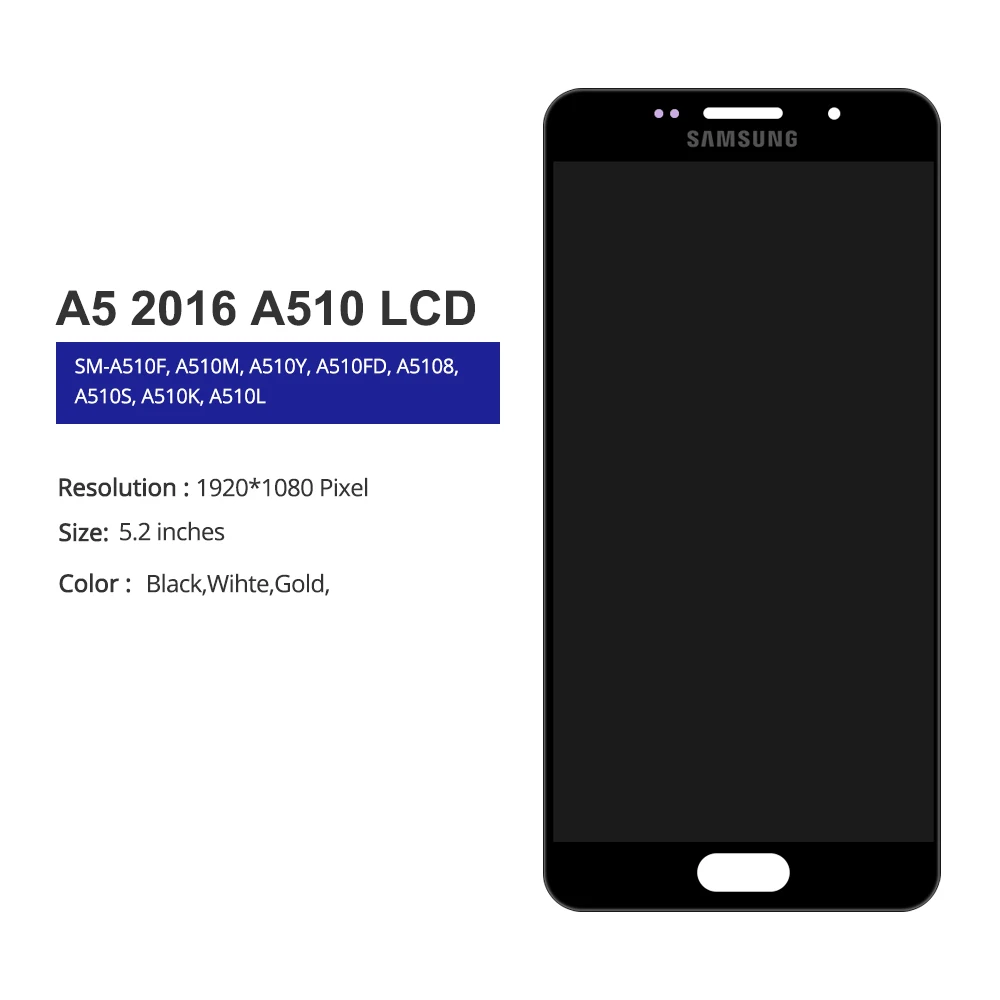 Сменный ЖК дисплей с возможностью регулировки для Samsung Galaxy A5 2016 A510 A510F A510M A510FD