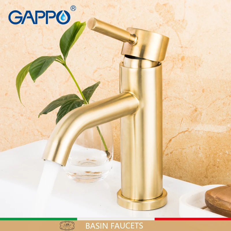 GAPPO смесители для раковины золотой кран ванной комнаты смеситель водопад горячей