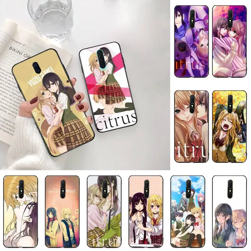 HPCHCJHM милый чехол для телефона в стиле аниме лесбиянок цитрусовых Yuzu Aihara Mei Oppo A5 A9