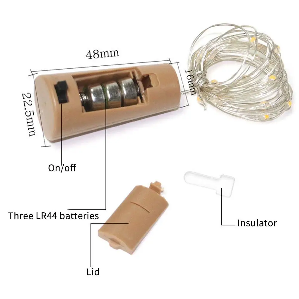 1 шт. солнечный м светодиодный в форме пробки 10 ночник Фея свет шнура Корк Solarbetrieben