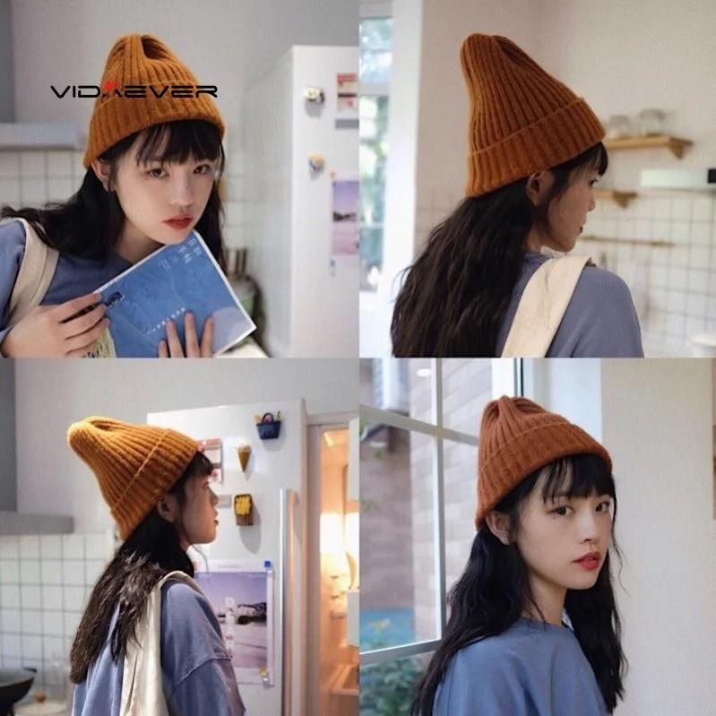 

Fashion Winter Hats for Unisex Beanies Knitted Hat Lady Warmer Bonnet Men Autumn Female Beanie Caps Casual Cap ELastic