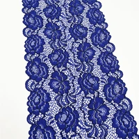 3ylot 22cm blue yellow flower elastic stretch lace trim skirt hem underwear sewing craft diy apparel fabric lace bjd lingerie