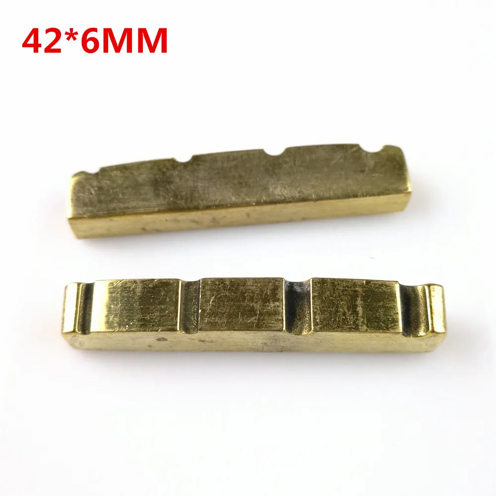 

1 шт. цельная латунная металлическая электрическая бас-гайка для электрической бас-гитары-размер 42*6 мм