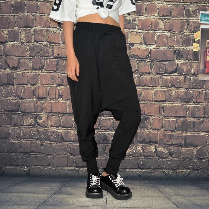 Осенние и зимние брюки свободные толстые низкие Висячие маленькие ботильоны