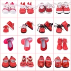 Обувь для кукол 5 см, кроссовки Red Bunny из искусственной кожи, парусиновая обувь, высокие ботинки, спортивная одежда для куклы для девочек 14,5 дюйма и 36 см, хлопковый подарок Milu Baby  EXO