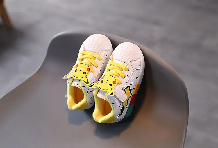 Детская спортивная обувь Pikachu повседневная для малышей модные Мультяшные