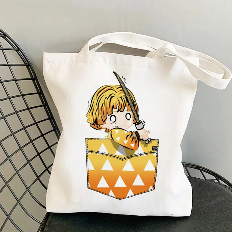 

Сумки на плечо с изображением рассекающего демонов аниме японские сумочки в стиле Харадзюку манга повседневная женская сумка для покупок э...