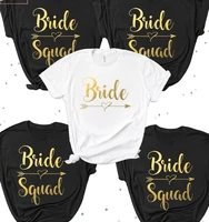 bachelorette party bride squad arrow heart t shirt women team top bridesmaid wedding hen party top tee casual cotton t shirt