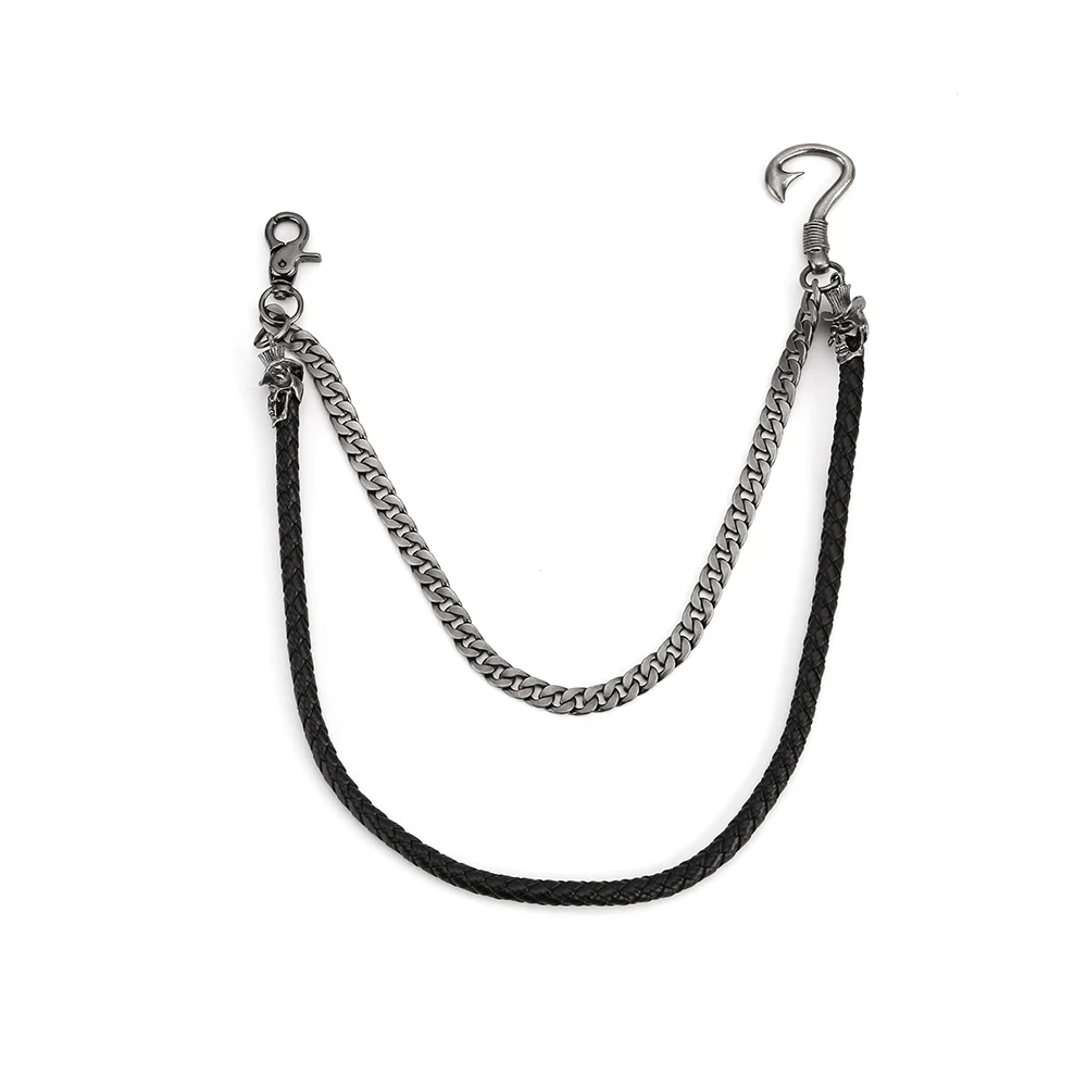 Модные мужские брюки в стиле хип-хоп панк-рок с металлическим покрытием черепом