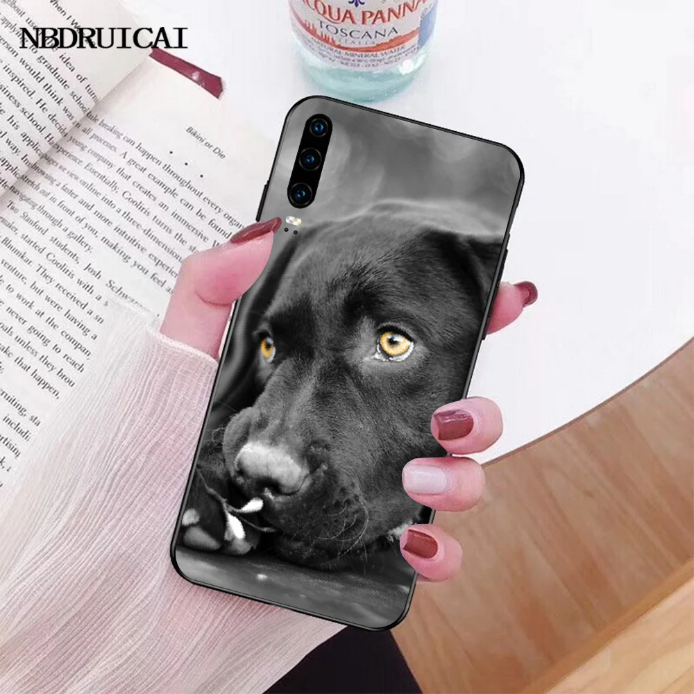 

NBDRUICAI Labrador Retriever dog Soft Silicone Black Phone Case for Huawei Honor 20 10 9 8 8x 8c 9x 7c 7a Lite view