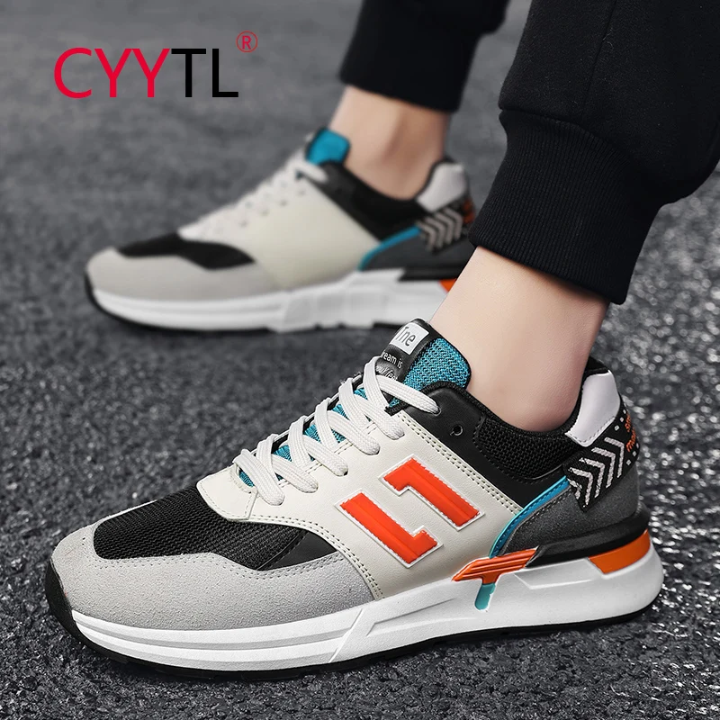 

CYYTL Men Causal Sneakers Running Outdoor Sports Shoes for Students Thick Bottom Heighten Walking Teenagers Sapato Masculino