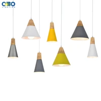 nordic pendant lights aluminum lampshade colorful coffee bedroom loft 1 2m cable indoor lighting led wood e27 pendant lamp