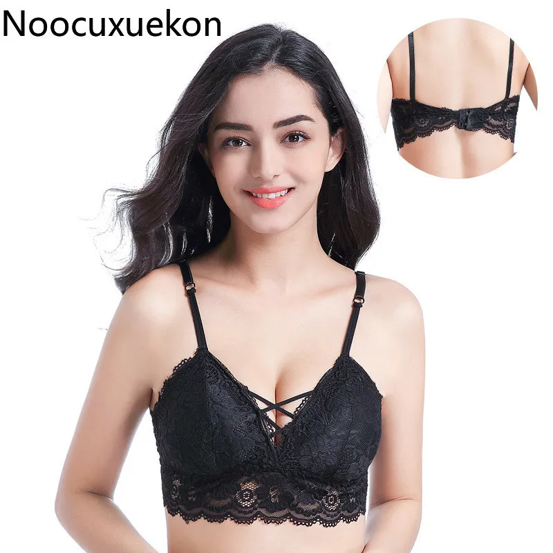 Бюстгальтер женский кружевной без косточек пикантное нижнее белье с мягкими