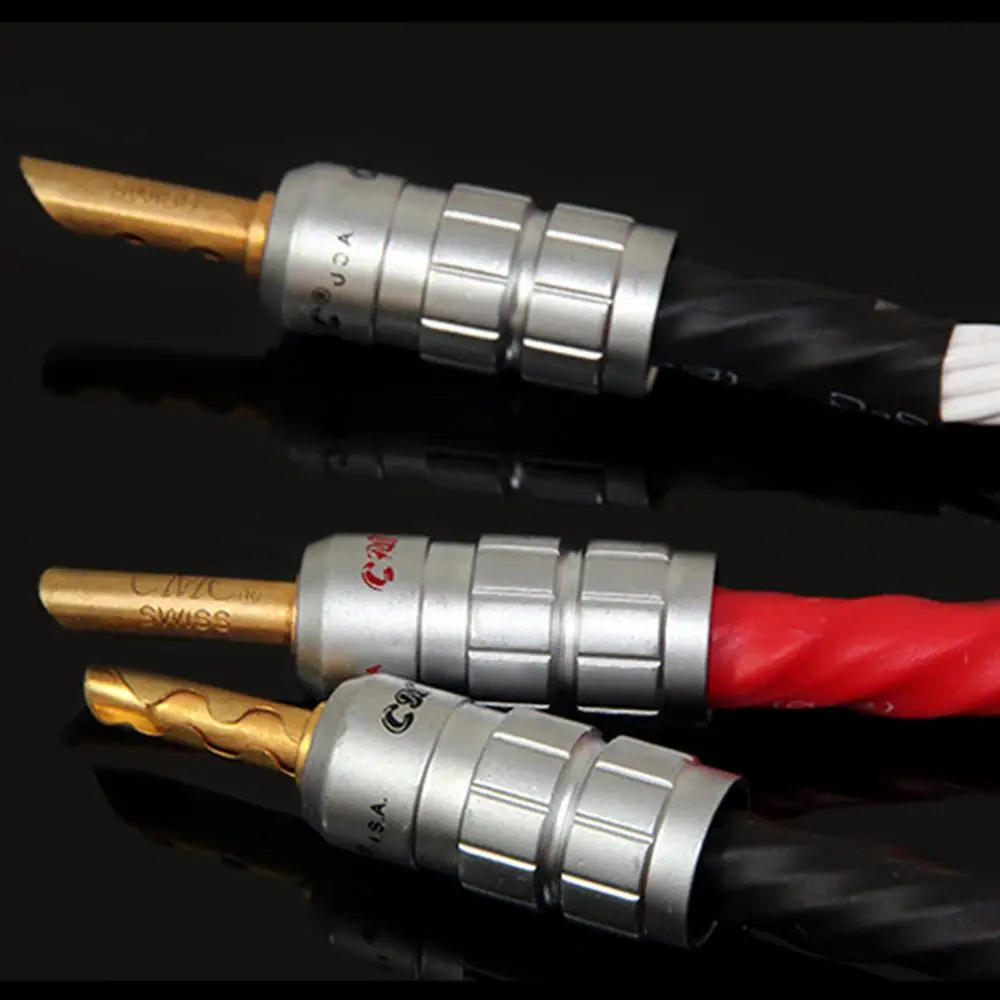 Альдон пара HIFI 7N однокристальная медная сигнальная линия Банановый штекер