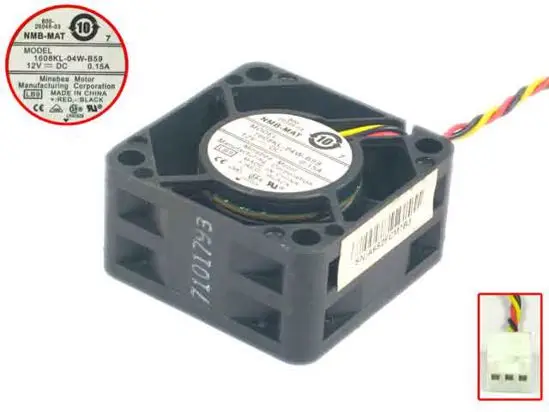 NMB MAT 1608KL 04W B59 LB9 Сервер охлаждающий вентилятор DC 12V 0.15A 40x40x20 мм 3 провода|fan dc|square fanfan