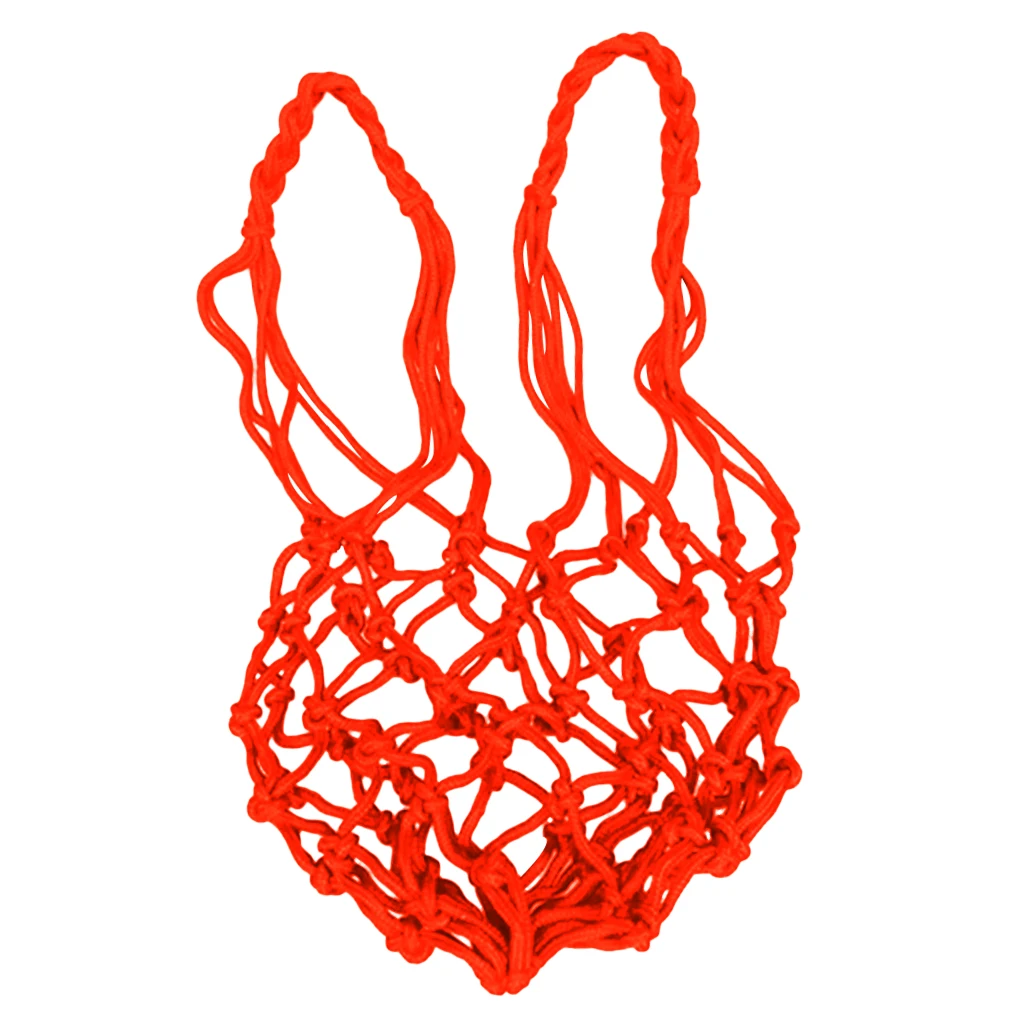 Heavy Duty Nylon Ball Carry Net Bag Single Mesh Carrier Holder for Volleyball Basketball Football | Спорт и развлечения