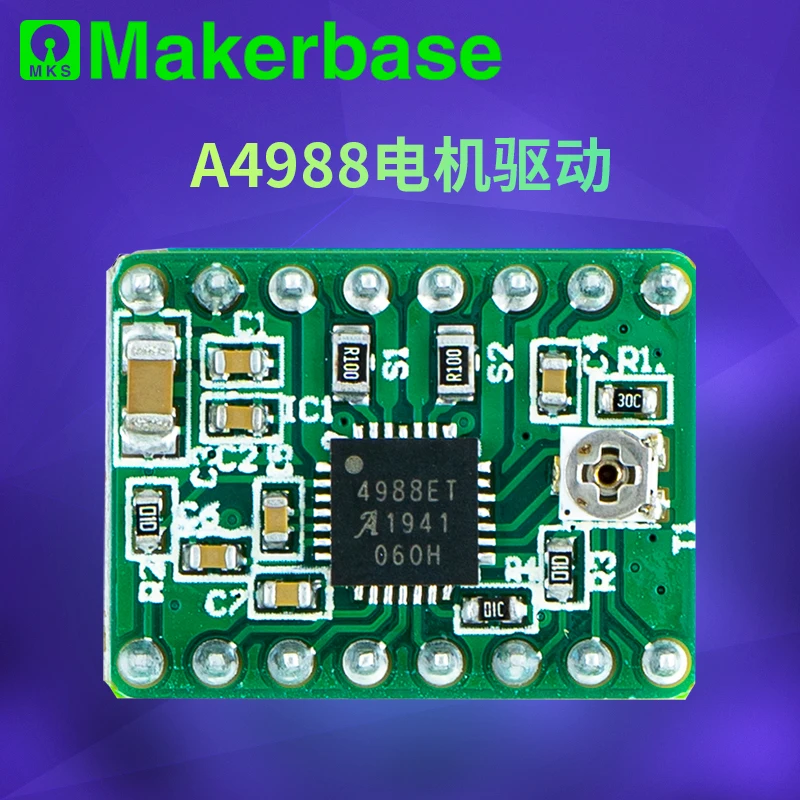 Драйвер шагового двигателя Makerbase A4988 4988 детали для 3D-принтера StepStick Reprap с