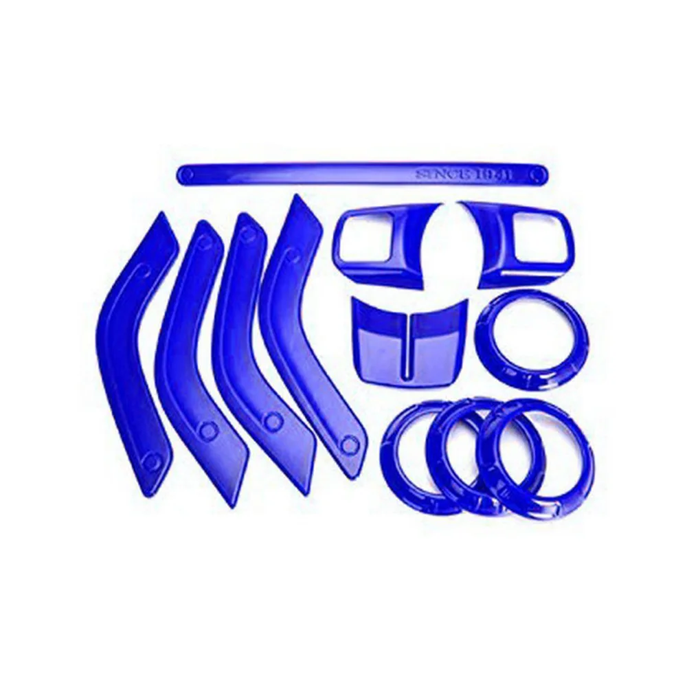 12 шт. синяя отделка рулевого колеса из АБС-пластика воздуховод аксессуары для