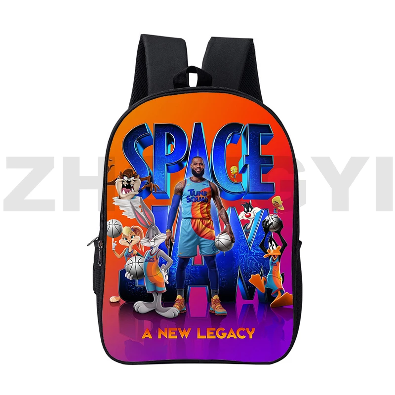 

Рюкзак детский, 16 дюймов, с 3D-принтом аниме, на молнии, Space Jam A New Legacy