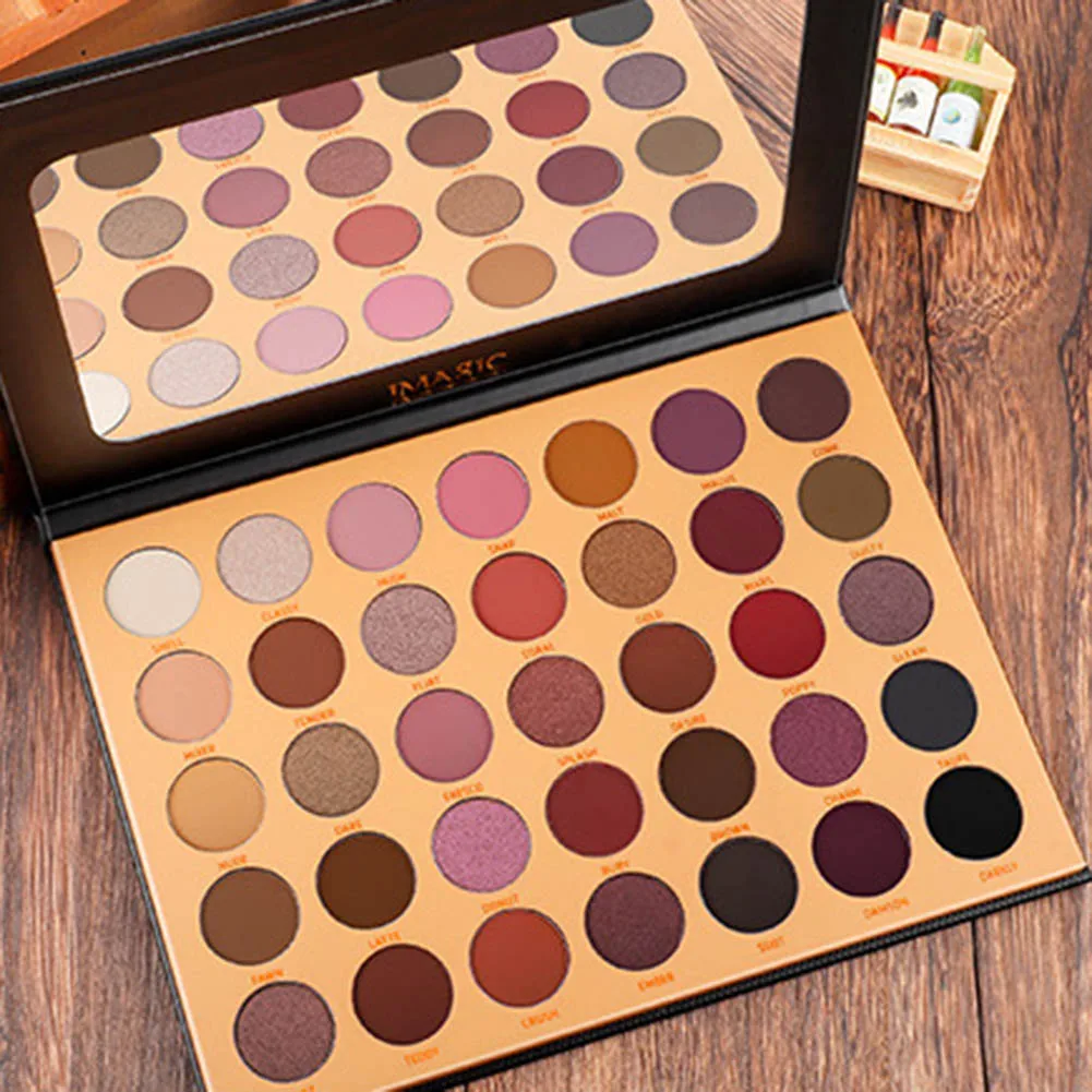 35 Цвета тени для век Палитра матовое стекло с перламутровым эффектом