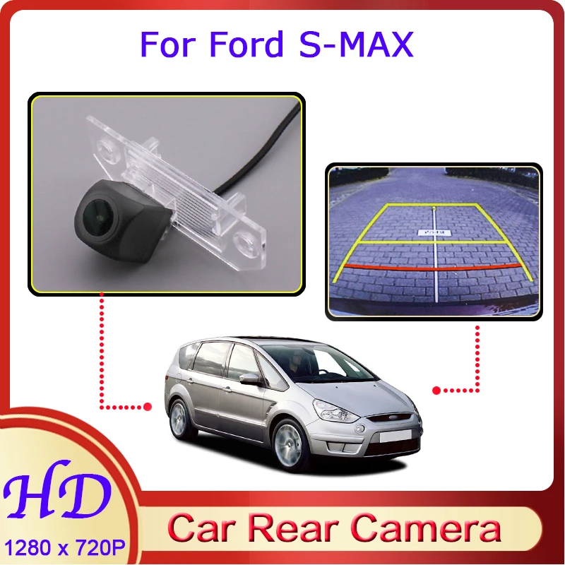 

Автомобильная камера заднего вида «рыбий глаз» для Ford S-MAX SMAX S MAX 2008 ~ 2011, ночное видение, водонепроницаемая камера заднего вида 720P