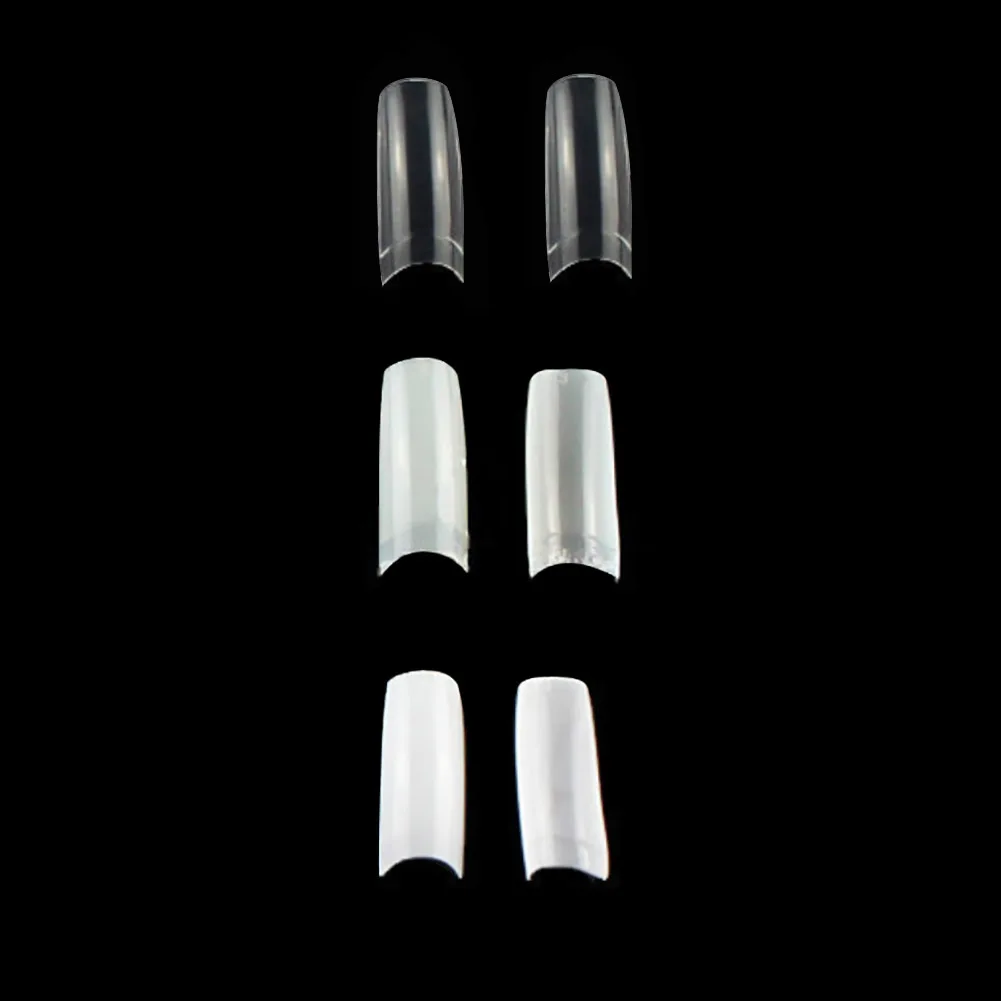 500Pcs/Set French Acrylic Solid Color Fake Nail Tips Stickers DIY Manicure Tool | Красота и здоровье