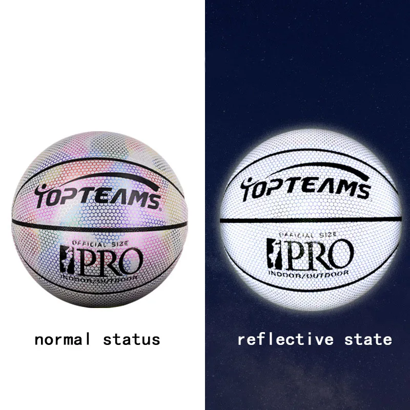 Светоотражающий баскетбольный мяч 7 # износостойкий светящийся ночсветильник
