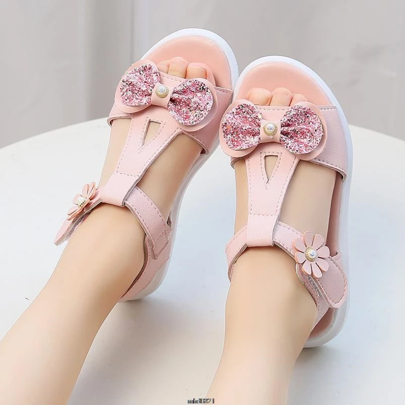 Сандалии Детские с мягкой подошвой босоножки принцессы для маленьких и больших