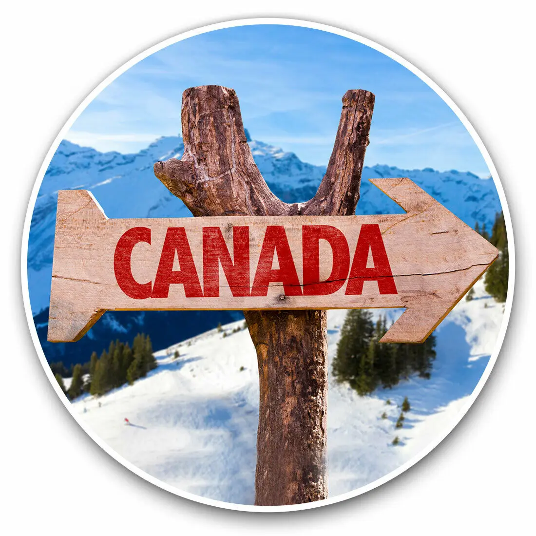 Печатный самоклеющийся наклейки на авто Канада знак лыжный сноуборд