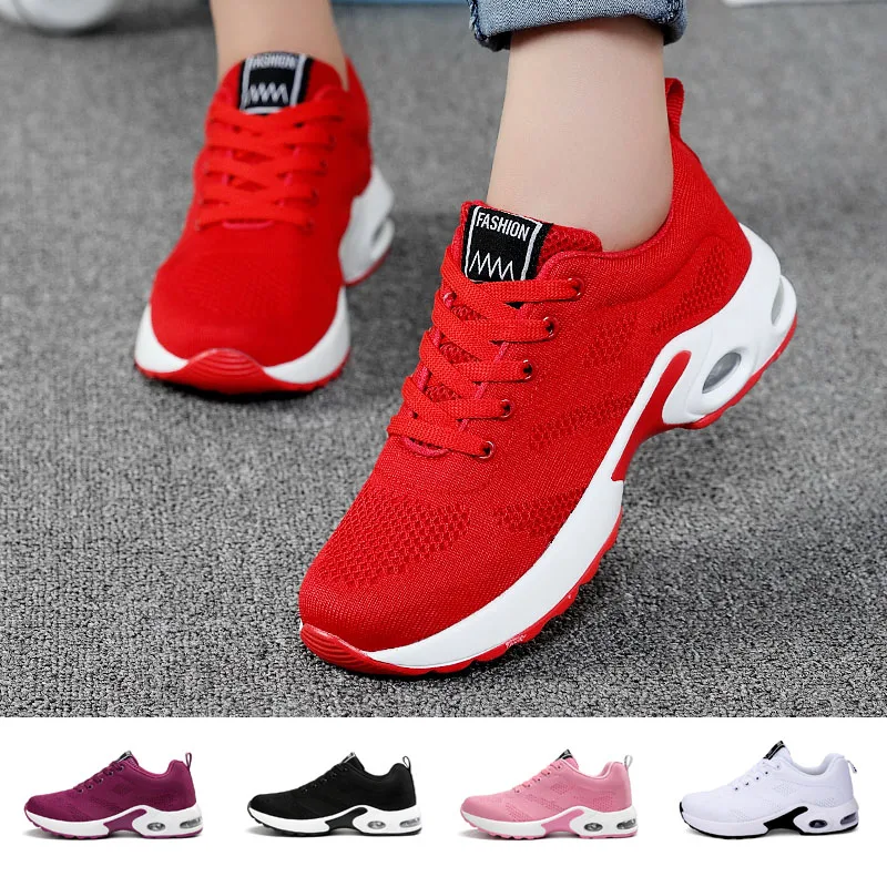 Женские кроссовки 2021 прогулочная сетчатая розовая Женская обувь на плоской