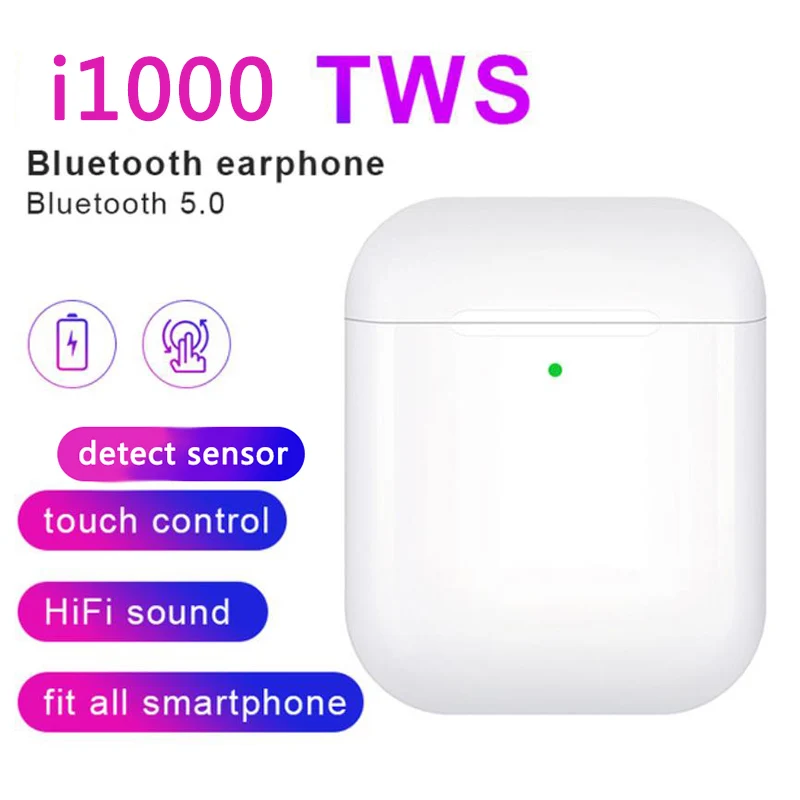 i1000-ww I1000 TWS Bluetooth 5,0, наушники-вкладыши, умный сенсор, TWS, беспроводные наушники, черные и белые наушники, наушники, всплывающие наушники, Pk i5000 - Color: i1000-ww