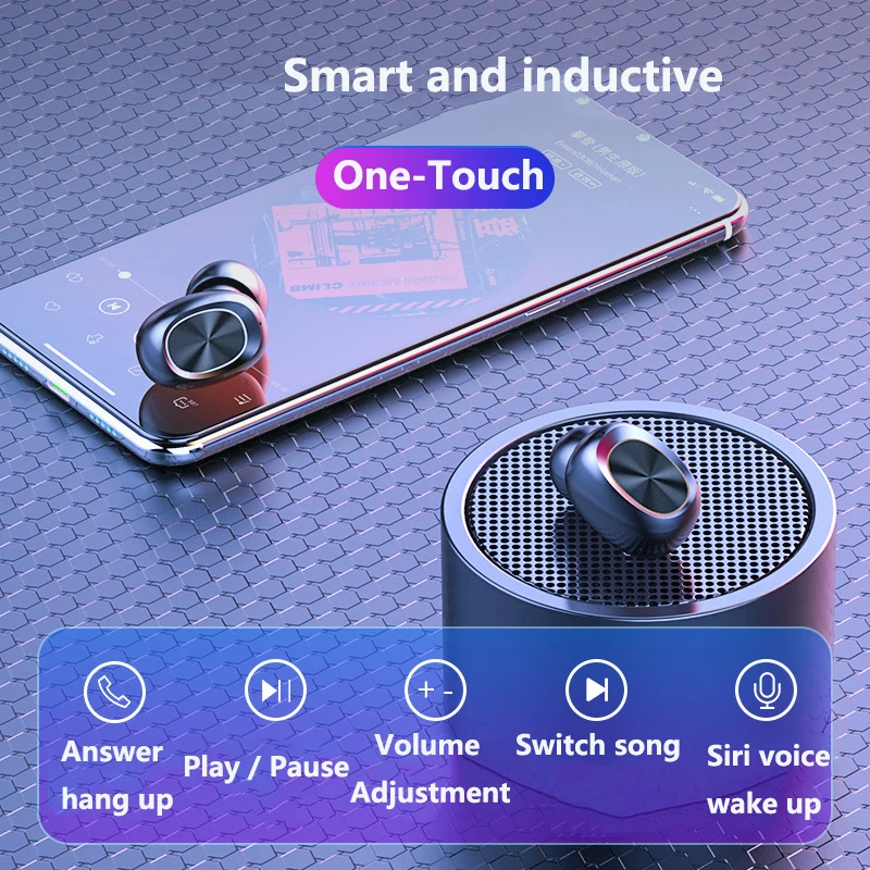 Наушники-вкладыши TWS с Наушники Hi-Fi Bluetooth 5 0 спортивные туры Беспроводной наушники