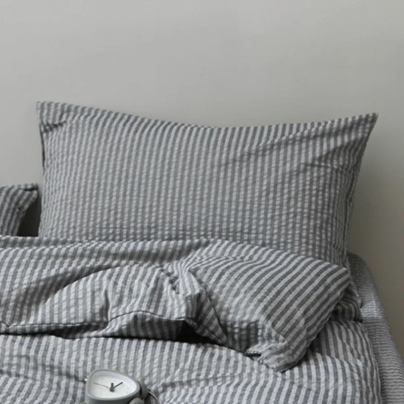 

48x74cm Pillowcases Set 2 Pack Stripe Pillow Shams Seersucker Pattern Design Soft Lightweight for Home Decorative Bedding TJ6993