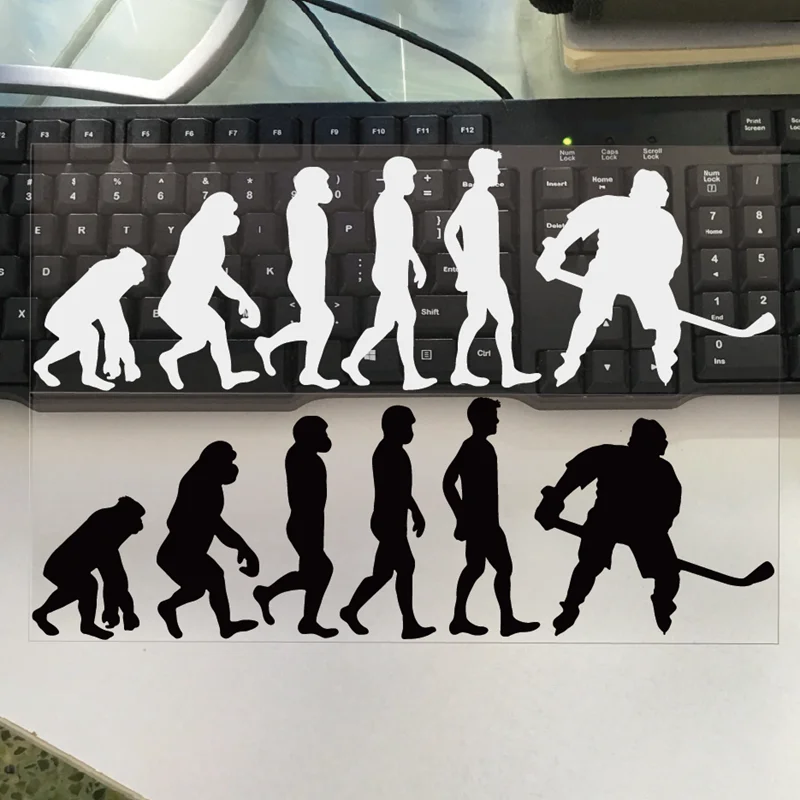 Фото Хоккейная Эволюция человека индивидуальная аппликация Водонепроницаемая
